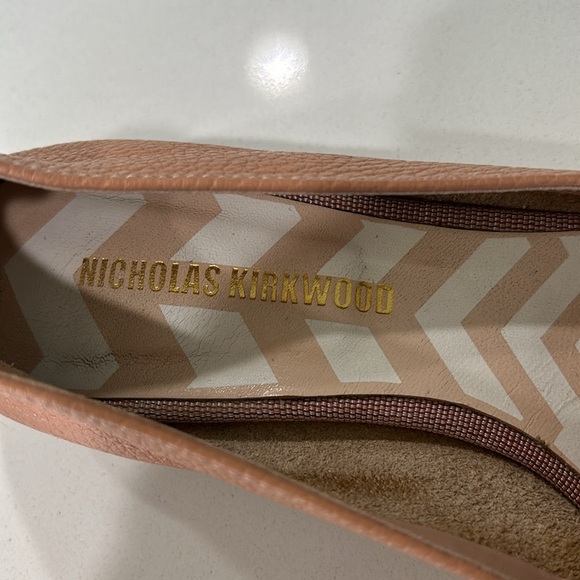 Nicholas Kirkwood Powder Peach Leather Beya Loafer Flats - Picture 5 of 6